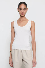 Enza Costa Supima Baby Rib Tank - Pearl Grey