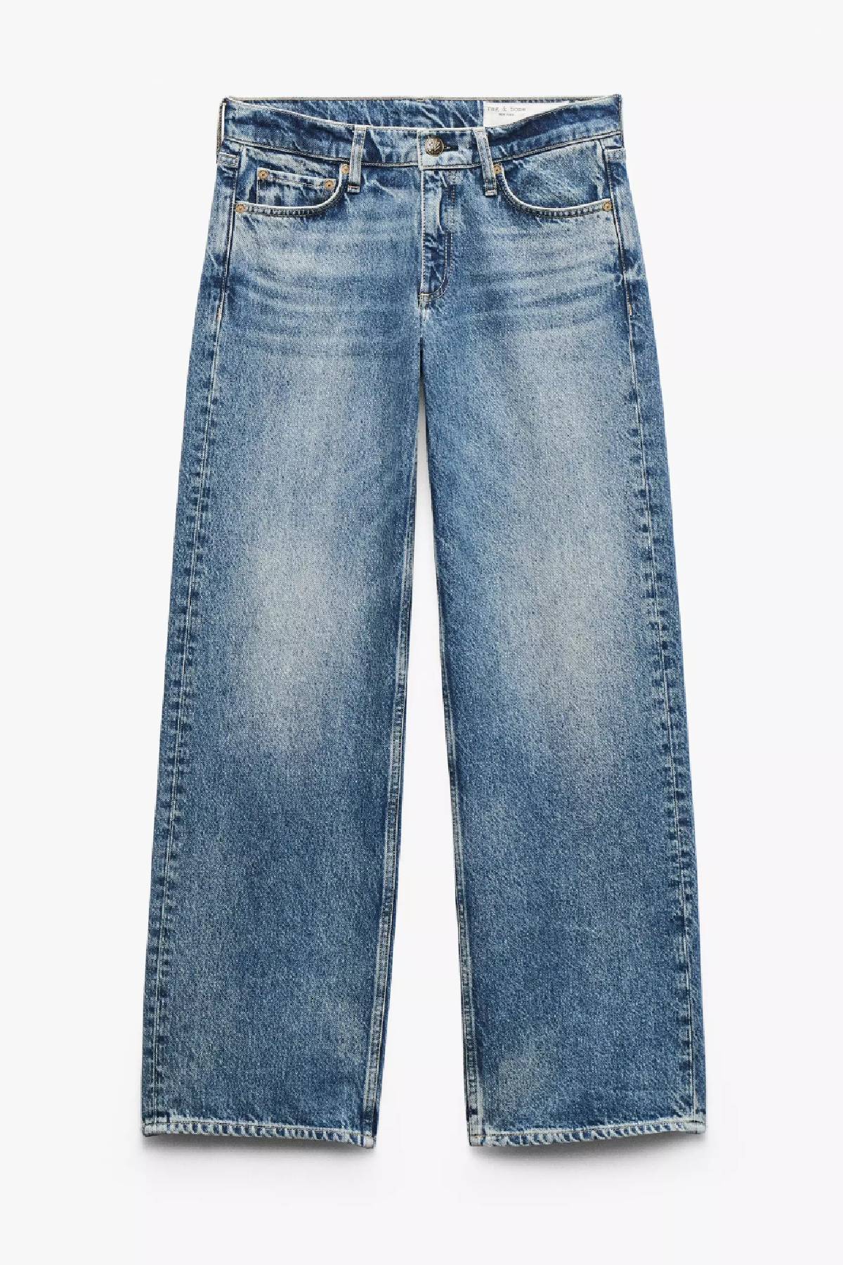 Rag & Bone Saige Relaxed Straight Jeans - Echo