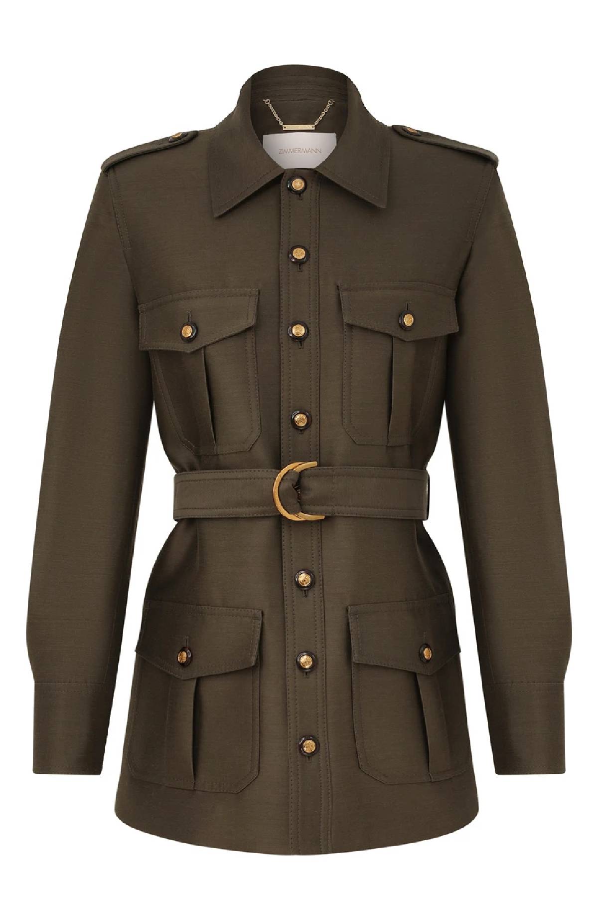 Zimmermann Rebellion Utility Jacket - Dark Olive