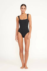 Staud Adelaide One Piece Swimsuit - Black