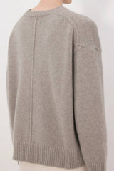 Loulou de Saison Pia Crewneck Sweater - Stone Melange