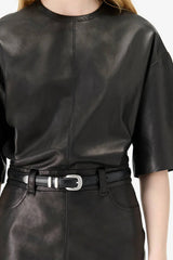 Iro Kenora Leather Dress - Black