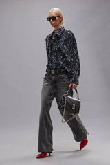 R13 D'Arcy Loose Jean - Polaris Black