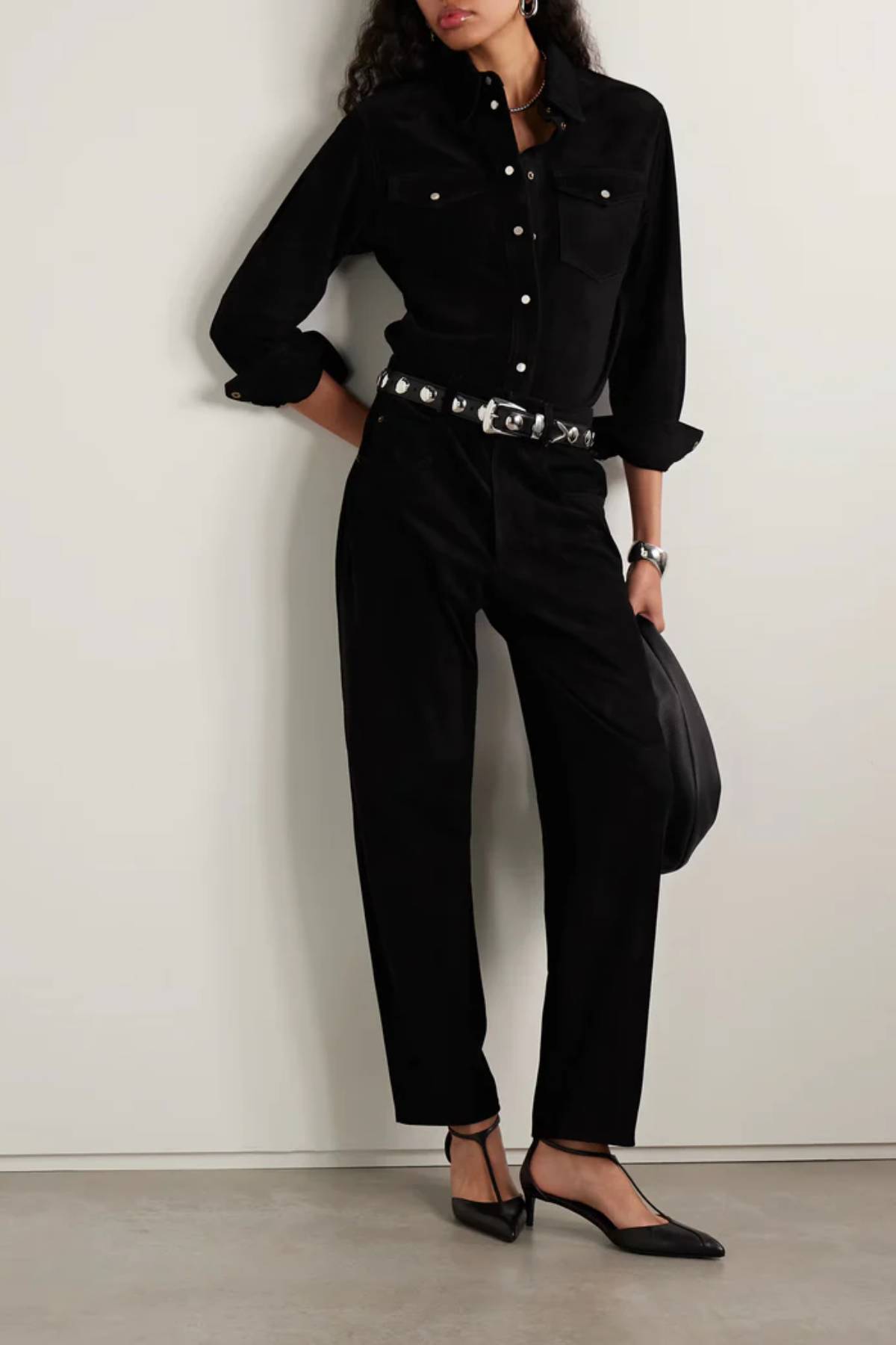 Isabel Marant Delcia Suede Shirt - Black