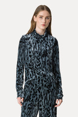 Forte Forte "Moiré" Print Velvet Pants - Stone
