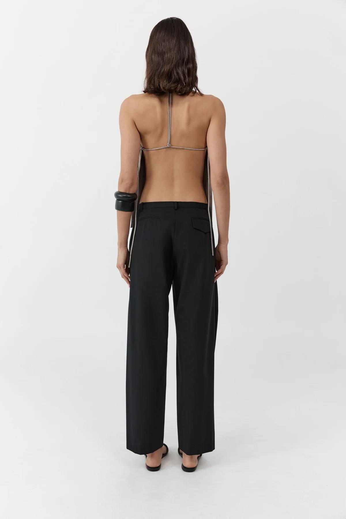 St. Agni Fine Band Balloon Pants - Black
