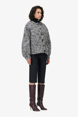 Iro Hassia Tweed Bomber - Black/ White / Lurex