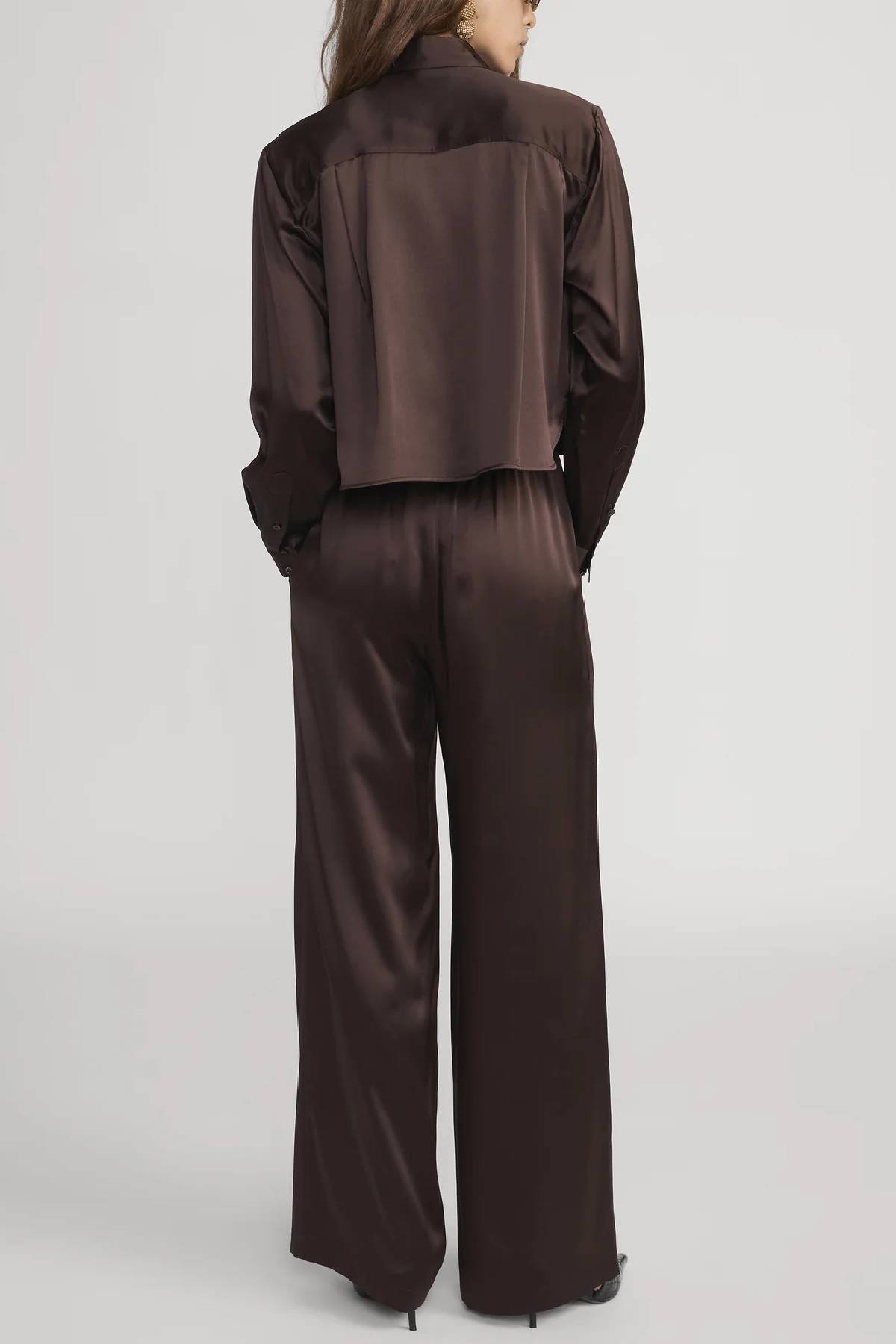 Frame The Silk Lounge Pant - Americano