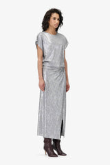 Iro Tyzio Lurex Skirt - Grey Lurex