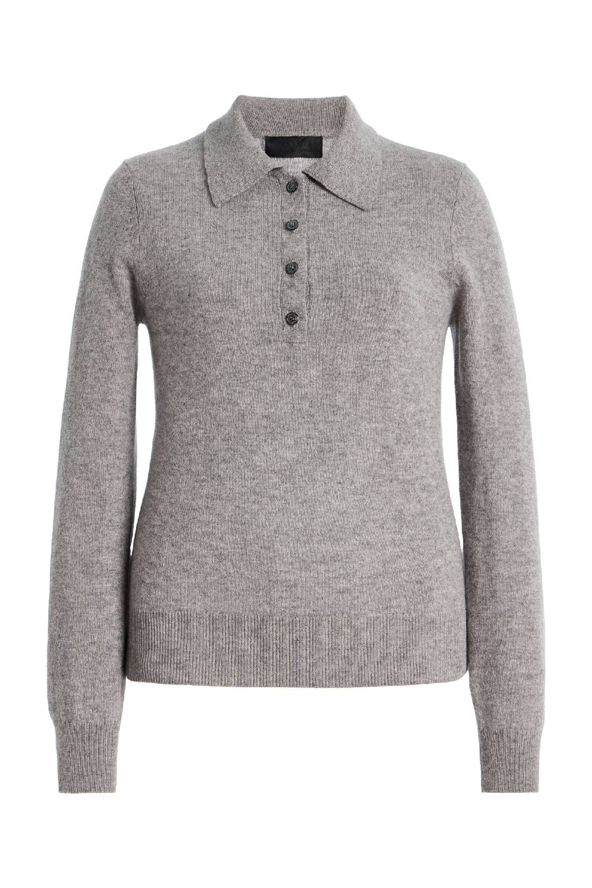 Nili Lotan Prescott Sweater Polo - Heather Grey