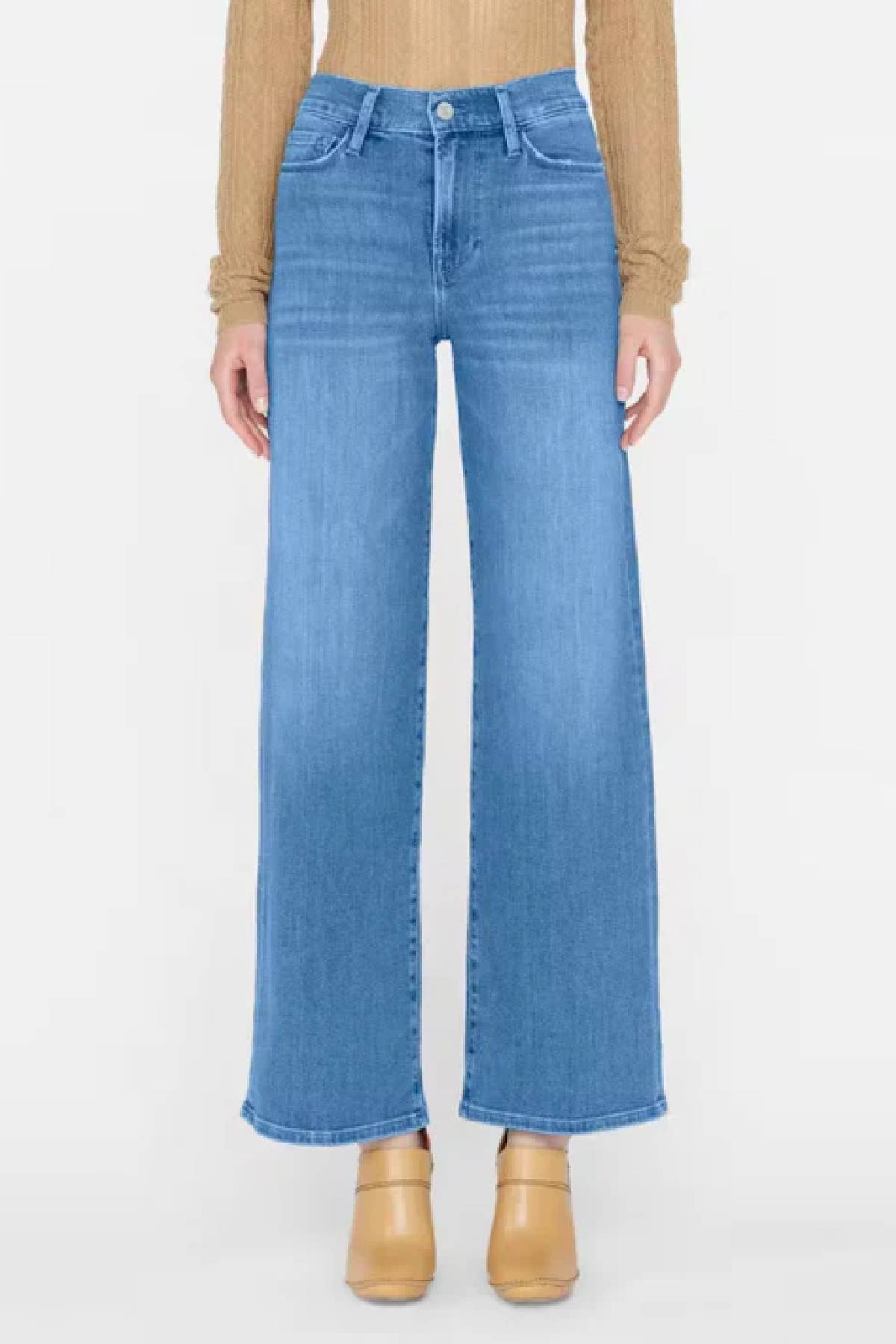 Frame Le Slim Palazzo Jeans - Drizzle
