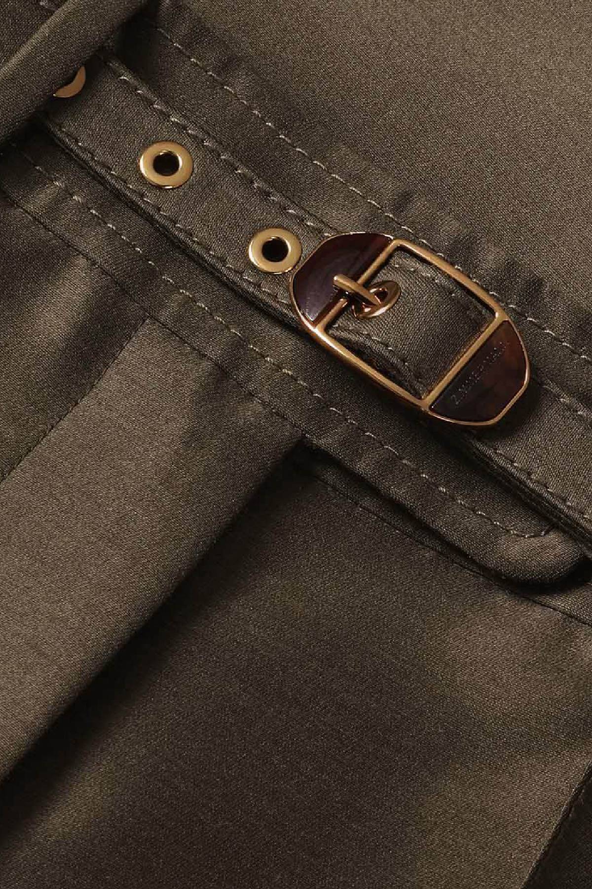 Zimmermann Rebellion Structured Flare Pant - Dark Olive