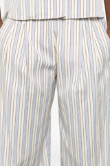 Forte Forte Striped Straight Cut Trousers - Striped Plume