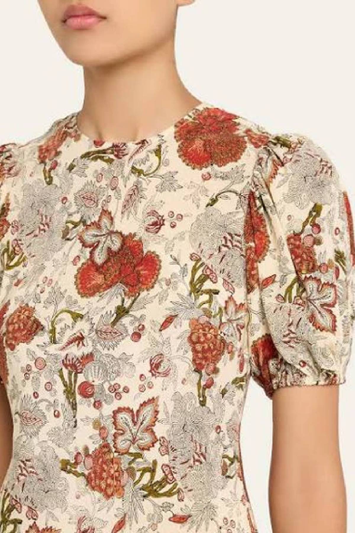 Ulla Johnson Ines Puff Sleeve Midi Dress - Wintergarden