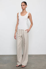 Enza Costa Supima Baby Rib Tank - Pearl Grey