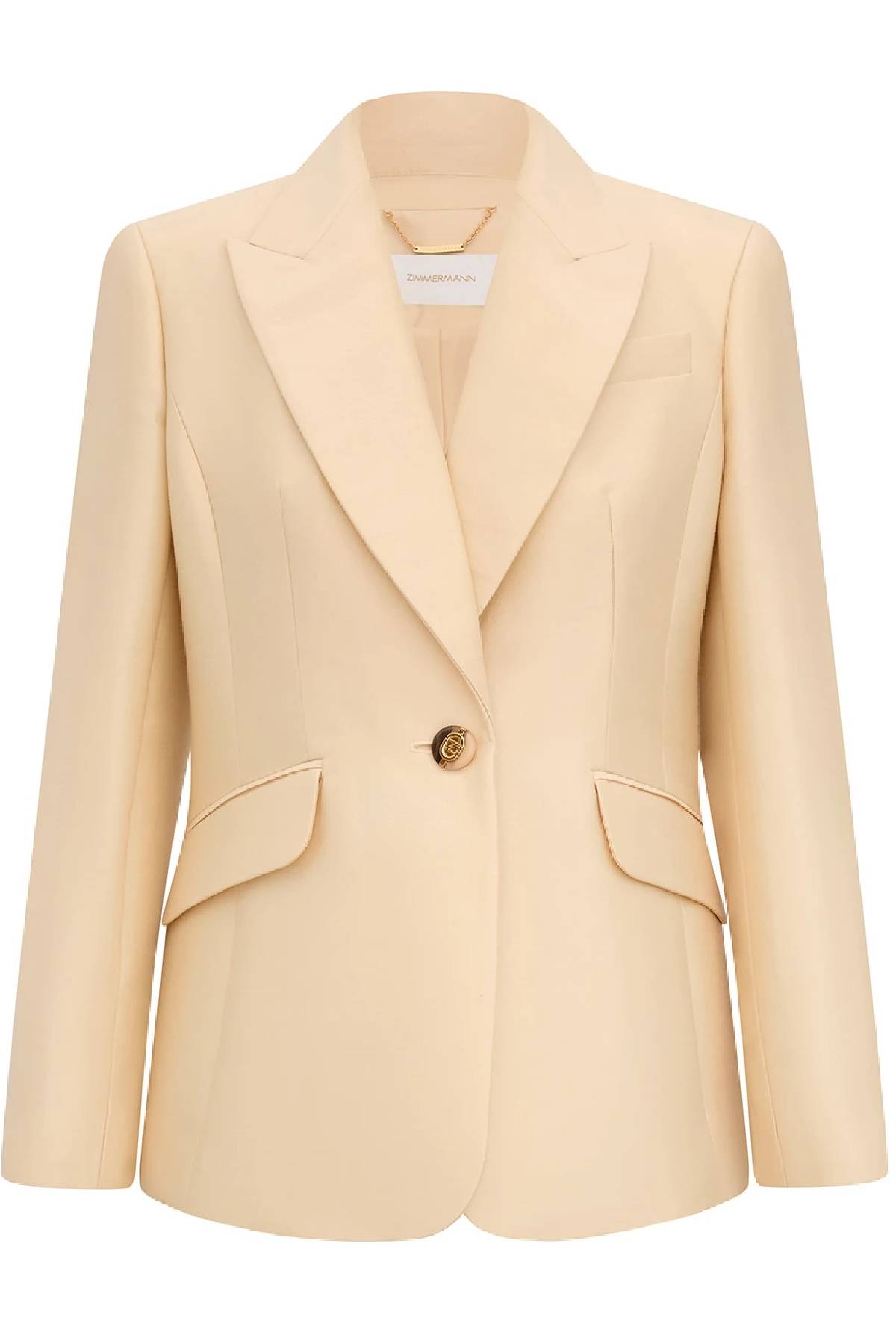 Zimmermann Luna Single Breasted Blazer - Cream