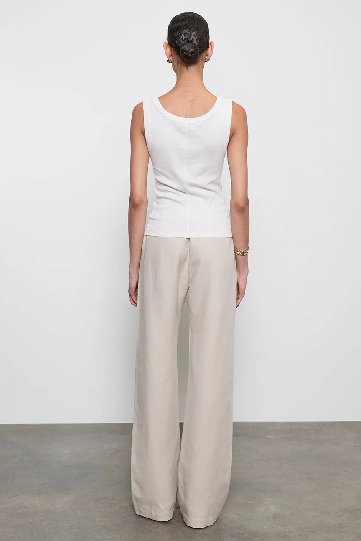 Enza Costa Supima Baby Rib Tank - Pearl Grey