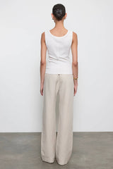 Enza Costa Supima Baby Rib Tank - Pearl Grey