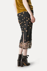 Forte Forte "Petites Etoiles" Embroidery Chic Tulle Skirt - Noir