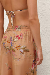 Zimmermann Patience Relaxed Pant - Tan Floral