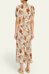 Ulla Johnson Ines Puff Sleeve Midi Dress - Wintergarden