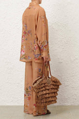 Zimmermann Patience Relaxed Pant - Tan Floral