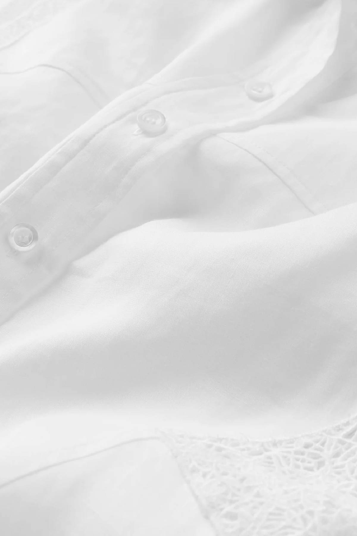 Frame The Embroidered Day Dress - White