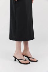 St. Agni Woven Thong Heel - Black