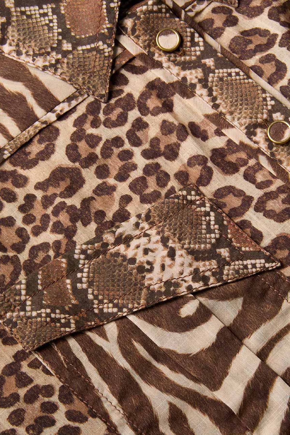 Zimmermann Wanderlust Lantern Mini Dress - Spliced Print