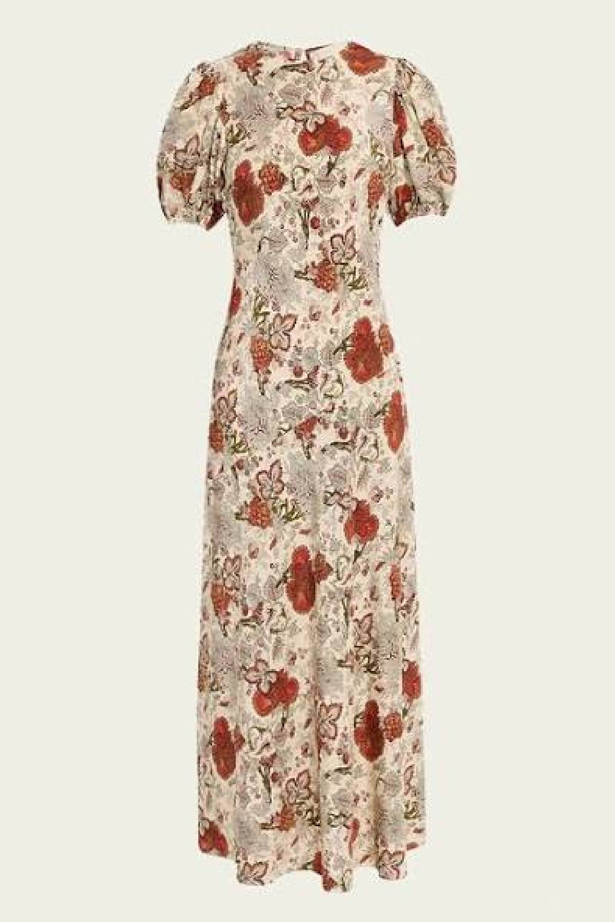 Ulla Johnson Ines Puff Sleeve Midi Dress - Wintergarden