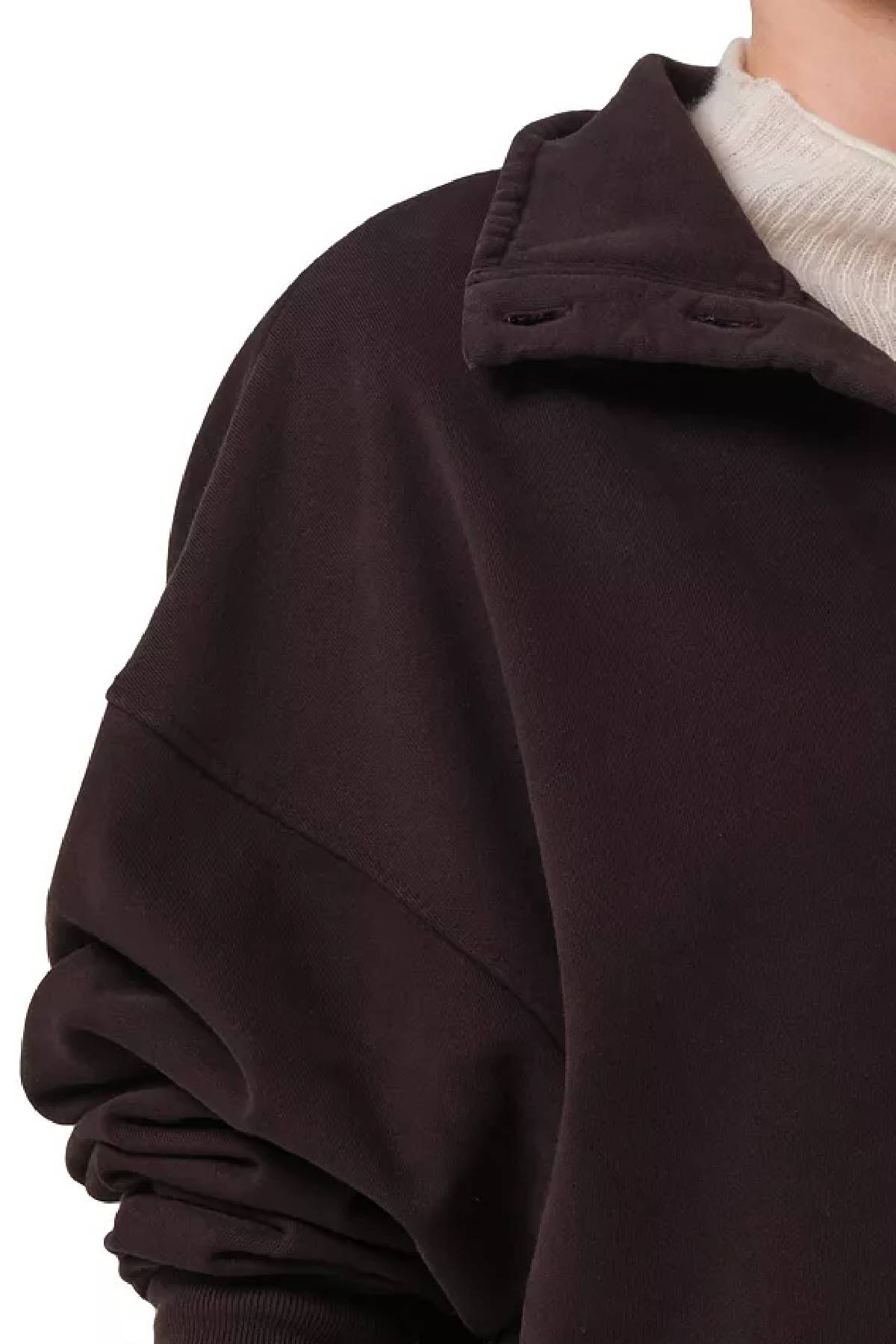 Citizens of Humanity Mirelle Funnel-Neck Sweatshirt - Chocolate