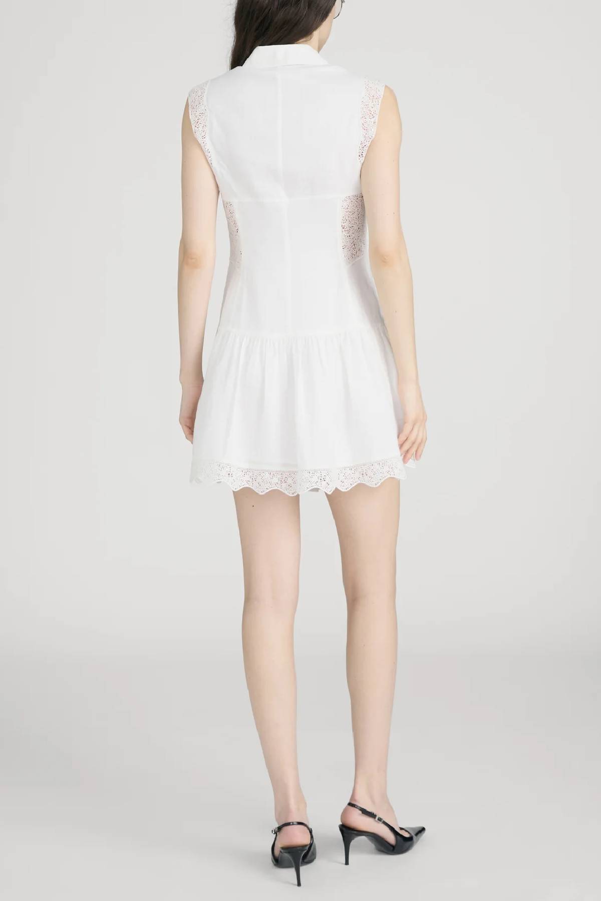 Frame The Embroidered Day Dress - White