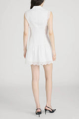 Frame The Embroidered Day Dress - White