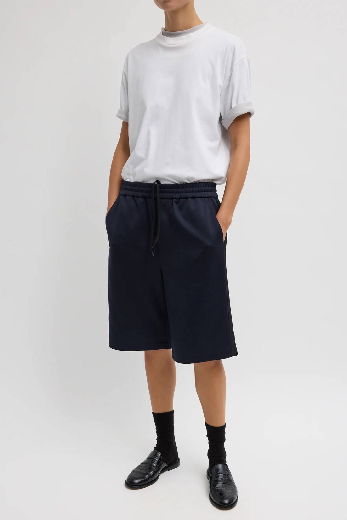 Tibi Active Knit Short - Navy