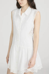 Frame The Embroidered Day Dress - White