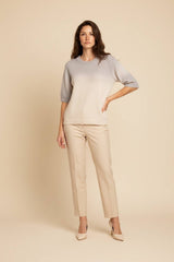 Fabiana Filippi Short Sleeve Top - Rafia/ Grigio
