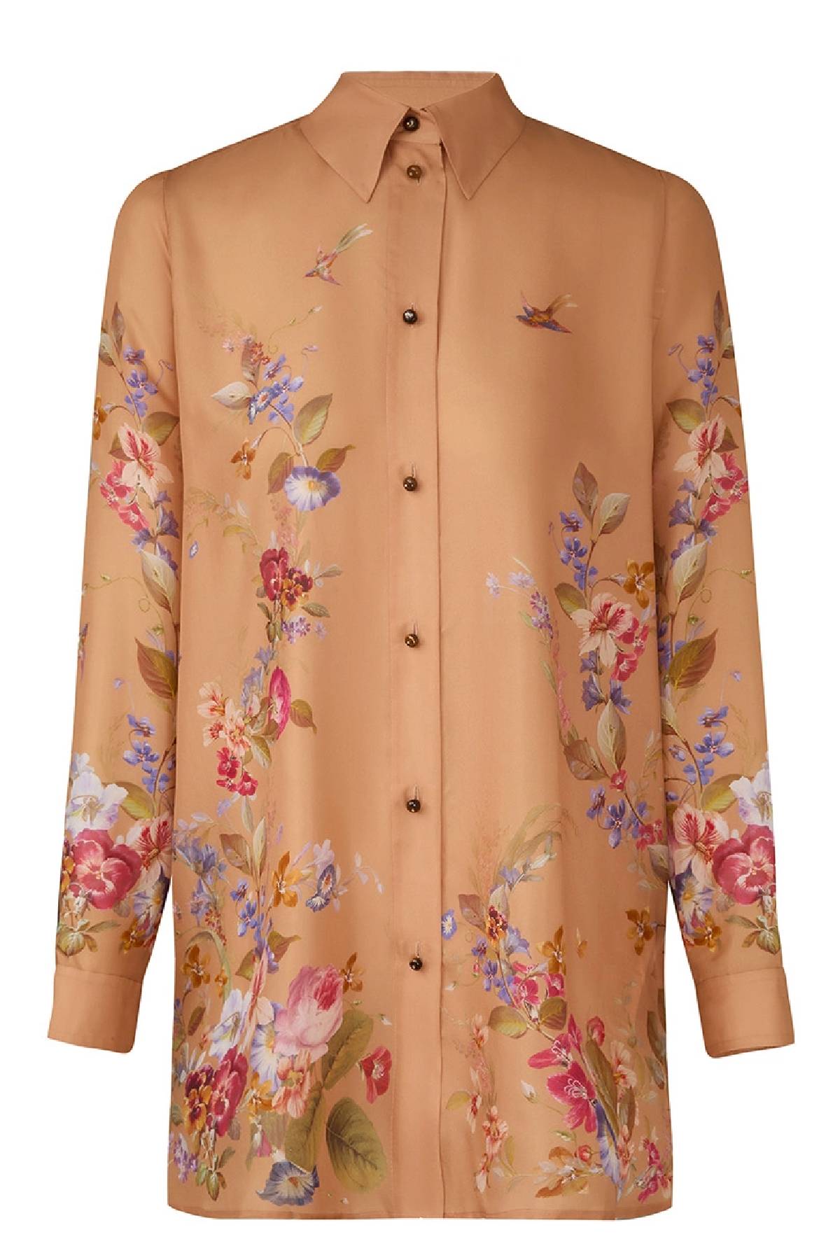 Zimmermann Patience Relaxed Shirt - Tan Floral