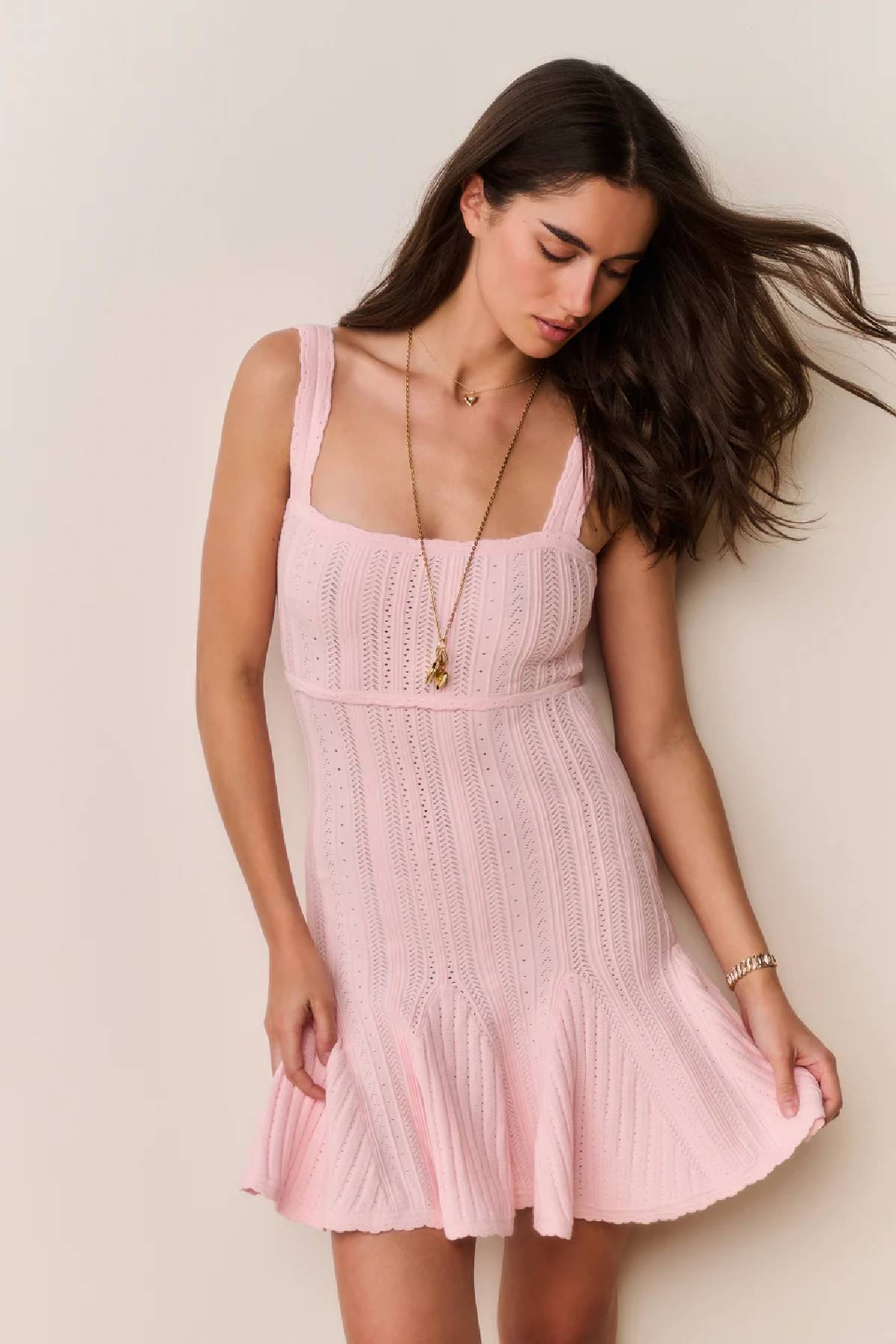 LoveShackFancy Tabatha Dress - Peach Sorbet
