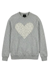 Le Superbe Prep Love Crewneck Sweatshirt - Heather Grey