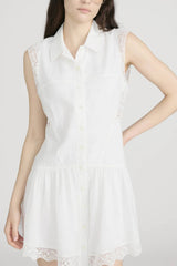 Frame The Embroidered Day Dress - White