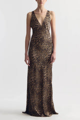 Nili Lotan Aline Gown - Vintage Leopard Print