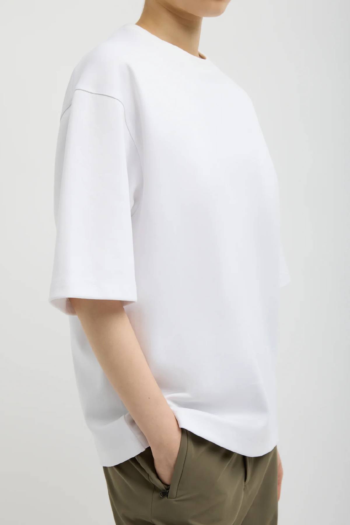 Tibi Active Knit Easy T-Shirt - White