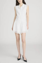 Frame The Embroidered Day Dress - White