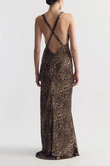 Nili Lotan Aline Gown - Vintage Leopard Print