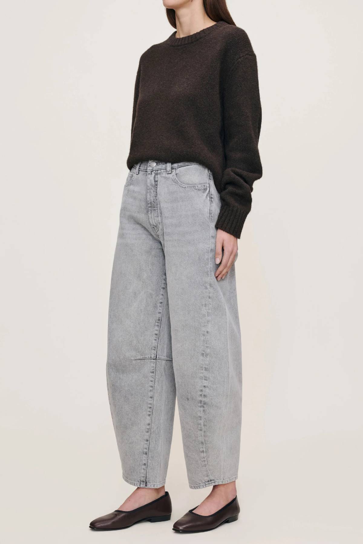 DL1961 Miro Barrel High Rise 28" Jeans - Storm Cloud