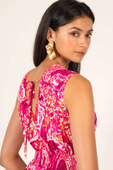 Poupette St Barth Mini Dress Ciao - Pink Holy Snake