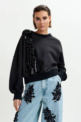 Essentiel Antwerp Ijoux Embroidered Sweatshirt - Black