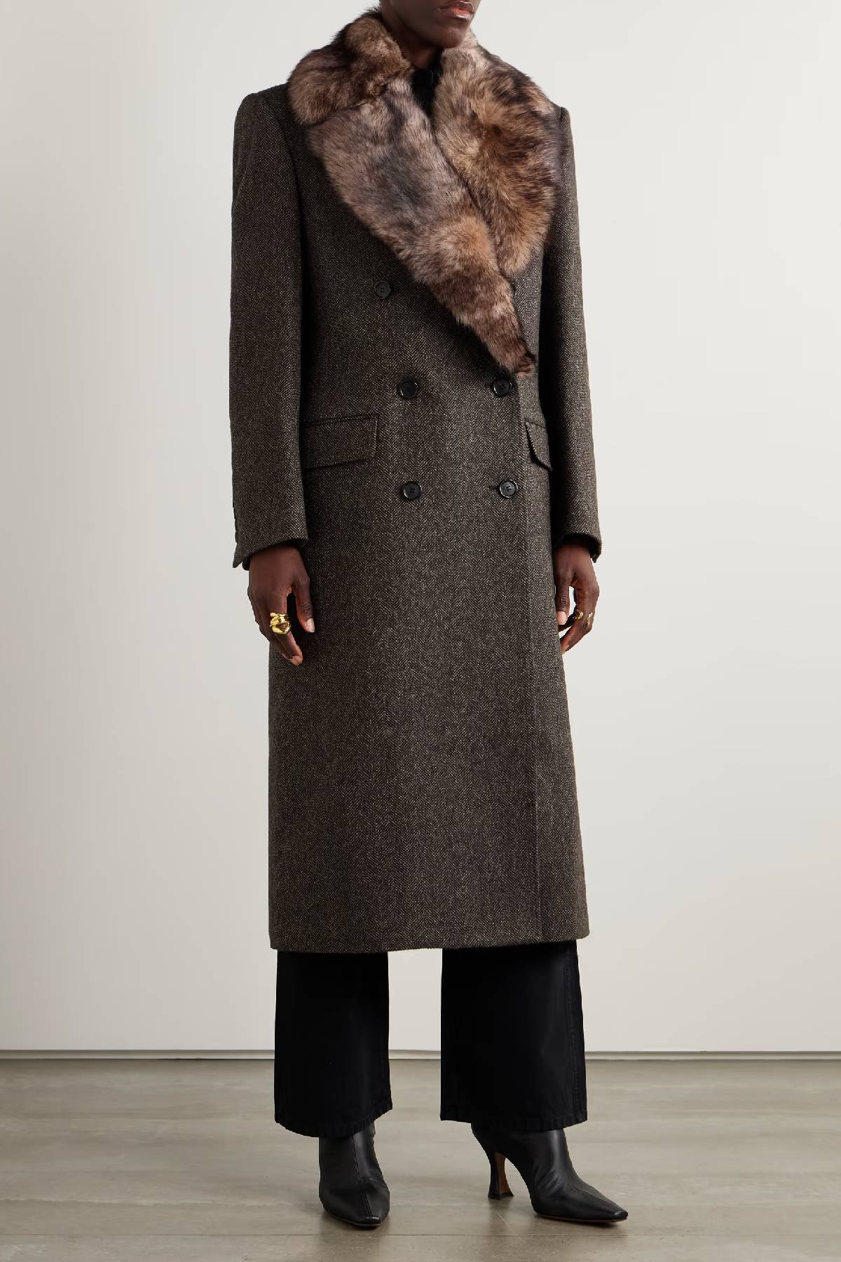 Nili Lotan Edina Coat - Bark Herringbone