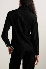 Isabel Marant Delcia Suede Shirt - Black