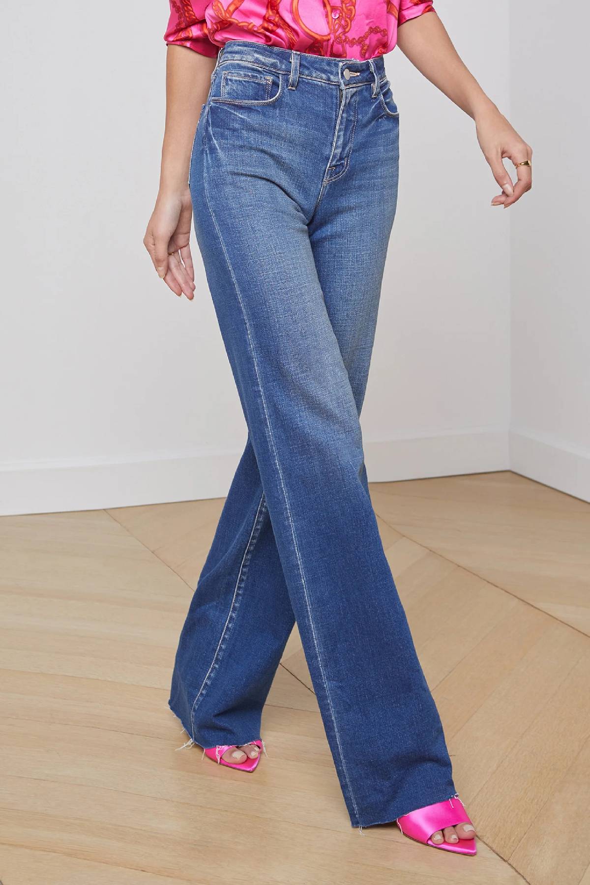 L'AGENCE Scottie Wide Leg Jean - Hasting